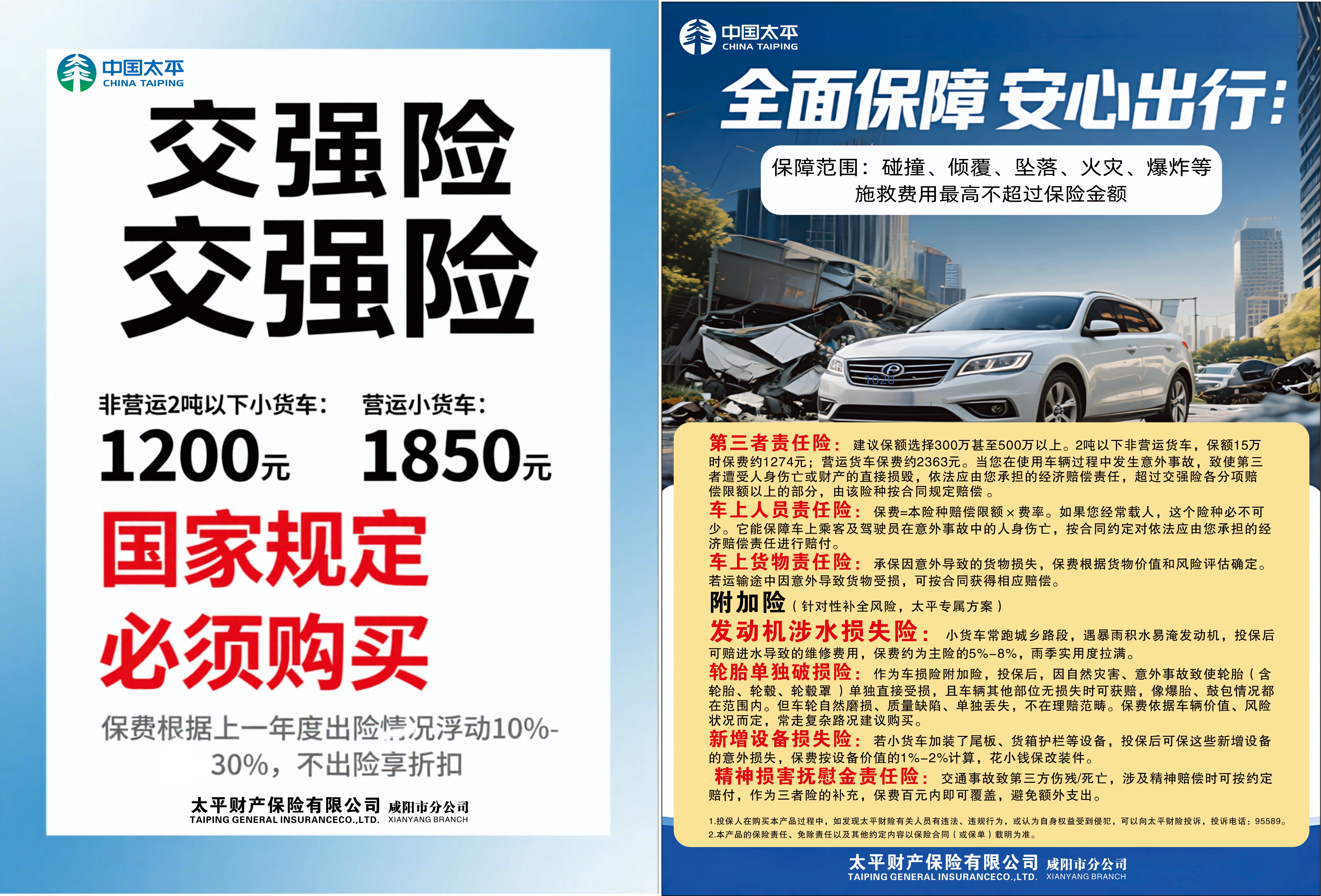 交强险保费与商业附加险详解海报